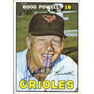 Boog Powell Baltimore Orioles #230 1967 Topps Autographed Baseball 