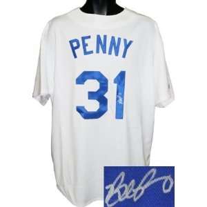 Brad Penny Autographed/Hand Signed Los Angeles Dodgers White Prostyle 