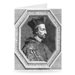 Cornelius Jansen, Bishop of Ypres (etching)    Greeting Card (Pack 