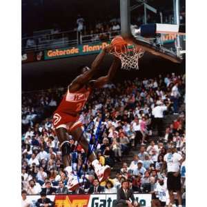 Dominique Wilkins Autographed Two Hand Dunk 1990 All Star Gatorade 