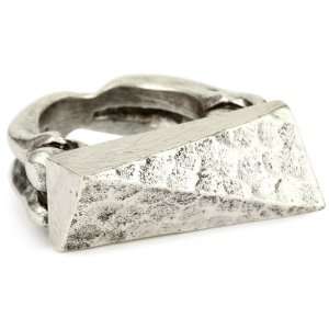  Low Luv by Erin Wasson Hammered Top Bone Silver Shank Ring 