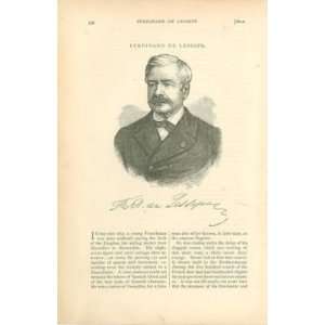  1874 Count Ferdinand De Lesseps French Engineer 