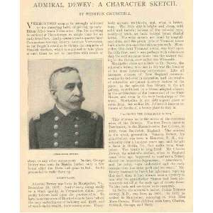  1898 Admiral George Dewey in Spanish War illustrated 