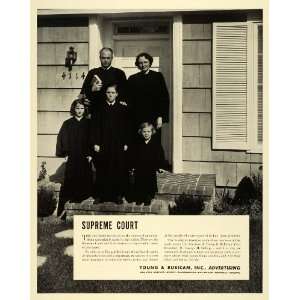   Supreme Court Family George Gallup   Original Print Ad
