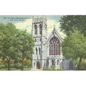   Postcard   Grace Episcopal Church   Oak Park Illinois 