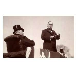 Grover Cleveland Watches President William McKinley Deliver His 