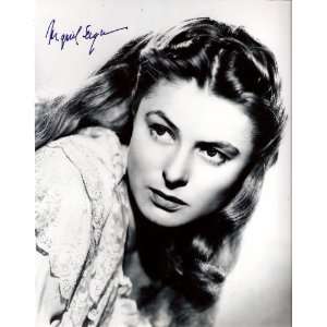  Beautiful Ingrid Bergman Authentically Hand Signed 8 X 10 