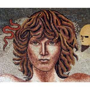   34x36 Marble Mosaic Stone Jim Morrison Art Tile Wall 