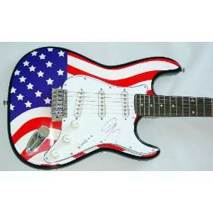 Josh Groban Autographed Signed USA Flag Guitar & Proof