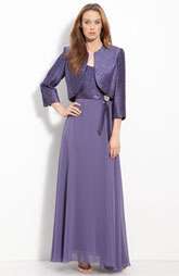 Patra Pleated Satin & Chiffon Gown with Jacket $198.00