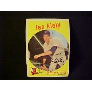 Leo Kiely Boston Red Sox #199 1959 Topps Signed Autographed Baseball 