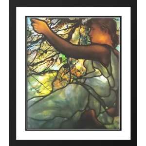 Tiffany, Louis Comfort 28x34 Framed and Double Matted Tiffany 