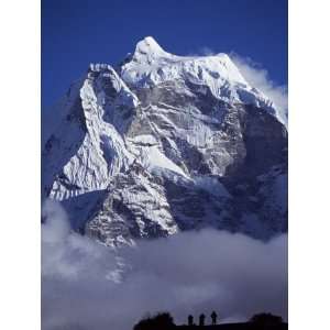  Climbers on Ridge in Dodh Koshir River Valley Photograph 