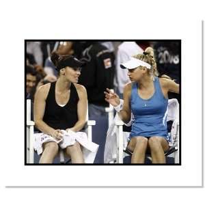  Anna Kournikova and Martina Hingis Tennis Double Matted 