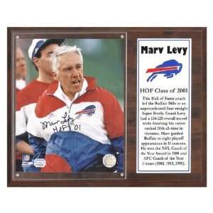  Marv Levy Buffalo Bills Autographed 12x15 Plaque   Framed 