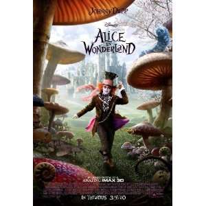   in Wonderland Poster Q 27x40 Mia Wasikowska Johnny Depp Anne Hathaway