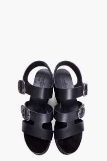 Pedro Garcia Black Dayna Platform Sandals for women  