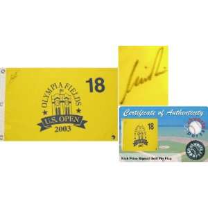  Nick Price Signed 2003 Olympia US Open Pin Flag Sports 