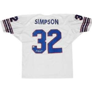  O.J. Simpson Autographed White Custom Jersey Sports 
