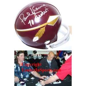 Paul Krause Autographed/Hand Signed Mini Helmet   Washington Redskins