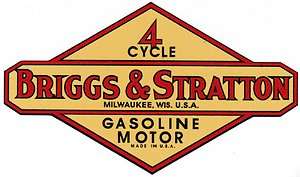 Briggs & Stratton Gas Engine Motor Decal Hit & Miss 1950s   1970s FH 