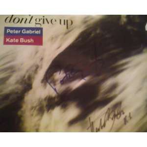 Peter Gabriel 12 inch Single Dont Give Up Autographed Record Sleeve 