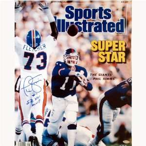 Phil Simms Autographed S.B. XXI M.V.P. Sports Illustrated Cover 16x20 