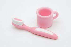 Japanese Iwako Erasers, Toothbrush and Cup, Pink  