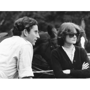 Prince Charles and Lady Friend Lady Sarah Spencer Watching Polo at 