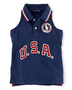 Ralph Lauren Childrenswear Toddler Girls Team USA Olympic Sleeveless 