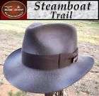 Montecarlo Hats   STEAMBOAT TRAIL Lined WOOL Fedora Hat