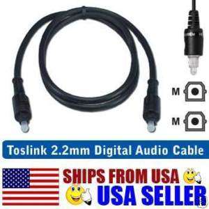 20 ft Gold Plated Digital Optical Audio TosLink Cable  