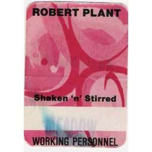 Robert Plant Shaken Original Backstage Pass 1985