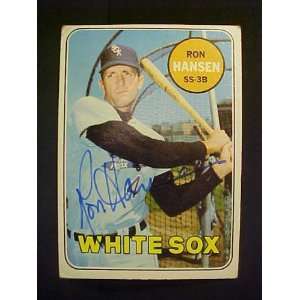  Ron Hansen Chicago White Sox #566 1969 Topps Autographed 