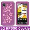 Silicone Case cover Flower Pattern Skin for LG KP500 Cookie  