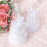 60 White Wedding Cake Candle Favors Showers Reception  