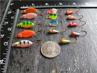 LOT OF 14 ICE FISHING JIGS   LURES   LURE   JIG  