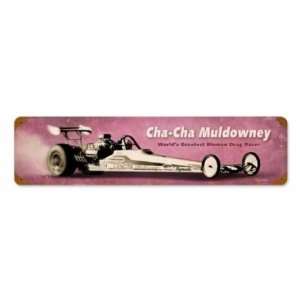 Shirley Muldowney Drag Racing Car Vintage Metal Sign