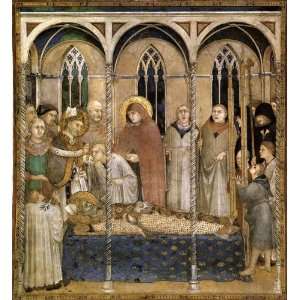 Hand Made Oil Reproduction   Simone Martini   24 x 26 inches   Burial 