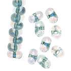   Beads Peanut Shaped 2.5 x 4.5mm Sea Foam Lined Crystal AB (23g