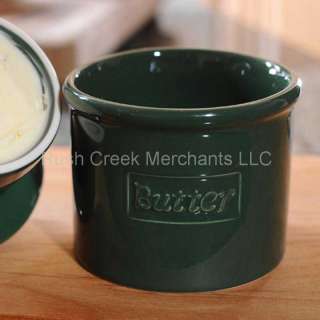 Butter Bell Butter Crock, Classic Cafe Collection   Forest Green 