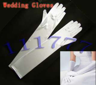 Extra Long Satin Evening Opera Wedding Gloves Ivory new  