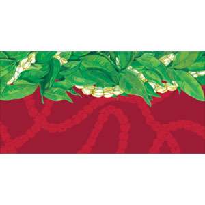 Hawaiian Maile Red Gift Card & Money Enclosure Cards  