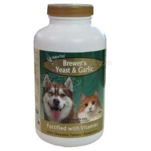  Brewers Yeast/Garlic 1000 Tab NaturVet Cat/Dog Supplement 
