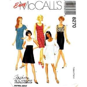  McCalls Sewing Pattern 8270 Misses Empire Waist Dress 