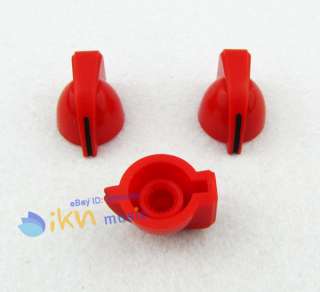 24pcs Guita/Amp Red Color Chicken Head Knobs Plastic  