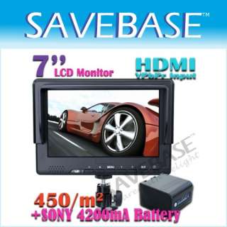 667GL 7 Camera HDMI YPbPr LCD Monitor + LP E6 Adapter  