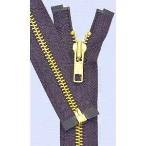   Jacket Zipper YKK #5 Brass ~ Separating ~ 867 Eggplant (1 Zipper/pack