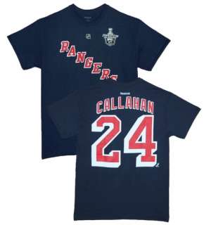   York Rangers Ryan Callahan Blue Stanley Cup 2012 Jersey T Shirt  
