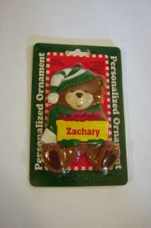 Little Boy Christmas Ornament Teddy Bear Personalized Name Zachary 